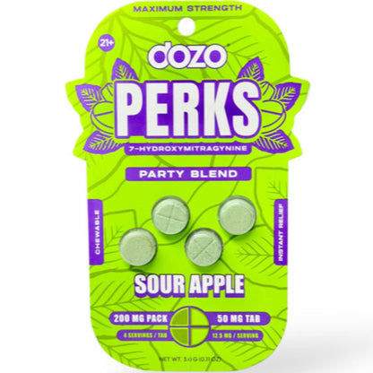 DOZO PERKS Rapid-Release 7-OH - Four 50mg Tab’s - Now 7 Flavors! [K-DP-4C]