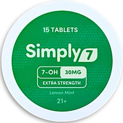 Simply7 - 30mg & NEW 60mg 7-OH Tabs - 15 Ct - Lemon Mint Flavor [K-S7-30-15C]
