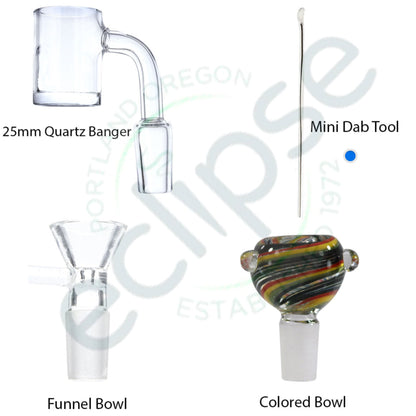16"-17” Straight Tube w/ Quadruple Honeycomb Perc's - Assorted Colors [WP-G-286]