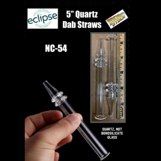 5" Quartz Dab Straw w/ Maria Rings [NC-G-54A]