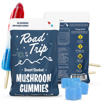 Road Trip Desert Stardust Magic Mushroom Gummies - THC Free - Now Available In All 8 Flavors! [C-RT-G]