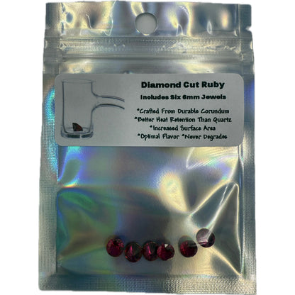 6mm or 10mm Diamond Cut Ruby Terp Pearl Jewels - 6 Ct [QTP-6JR] or 3 Ct [QTP-10JR]