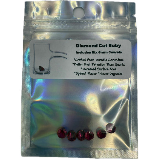 6mm or 10mm Diamond Cut Ruby Terp Pearl Jewels - 6 Ct [QTP-6JR] or 3 Ct [QTP-10JR]