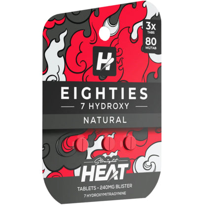 Straight HEAT EIGHTIES 7-OH - 80mg Tabs - 3 Ct & 10 Ct - 3 NEW Flavors! [K-H8-3C]