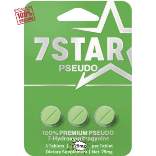 7 Star Pseudo PLUS 7-Hydroxymitragynine Extract - Three 25mg Tab’s [K-7*P-3C]