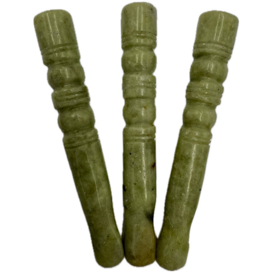 3.5" Jade Chillum Pipe - Light/Medium Green [HP-J-49B]