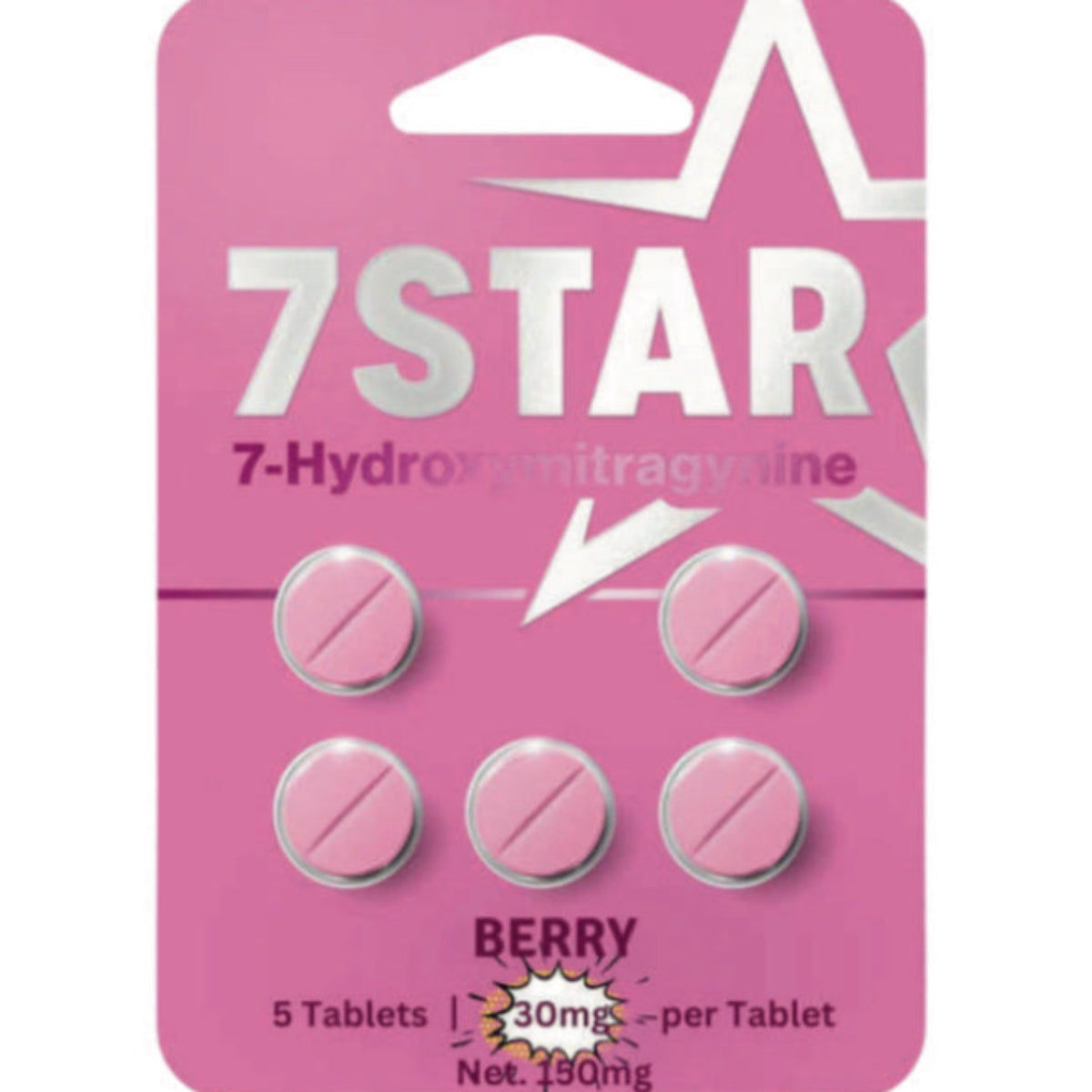 7 Star 7-OH - Five 30mg Tab’s - Original & Brand New Flavors - 4 Varieties [K-7*-5C]