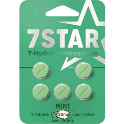 7 Star 7-OH - Five 30mg Tab’s - Original & Brand New Flavors - 4 Varieties [K-7*-5C]