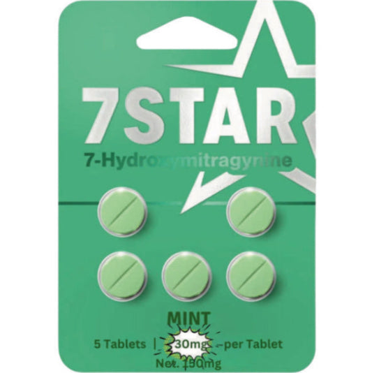 7 Star 7-OH - Five 30mg Tab’s - Original & Brand New Flavors - 4 Varieties [K-7*-5C]