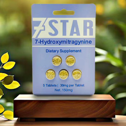 7 Star 7-OH - Five 30mg Tab’s - Original & Brand New Flavors - 4 Varieties [K-7*-5C]