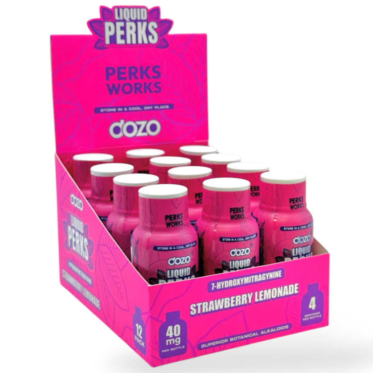 Dozo Liquid Perks - 40mg 7-OH Shot - 3 Varieties [K-DP-7S]