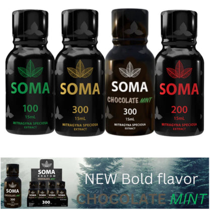 SOMA - Full Line - 100mg, 200mg, 300mg & NEW CHOCOLATE- 15ml Shot [K-SOMA]