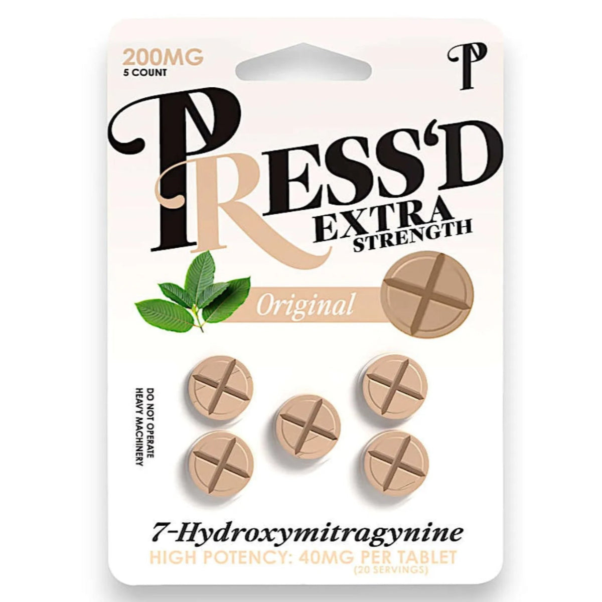 Press’d - Extra Strength 7-OH - 5 Ct 40mg Tabs - Now 5 Flavors! [K-PR-40]