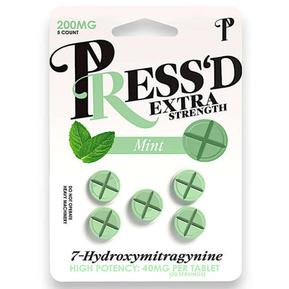 Press’d - Extra Strength 7-OH - 5 Ct 40mg Tabs - Now 5 Flavors! [K-PR-40]