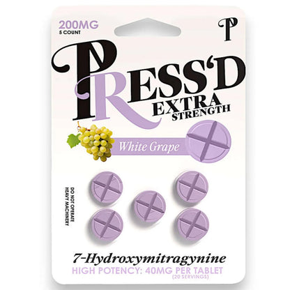 Press’d - Extra Strength 7-OH - 5 Ct 40mg Tabs - Now 5 Flavors! [K-PR-40]