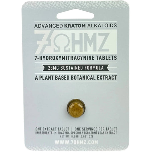 7 Ohmz 7-Hydroxymitragynine - 28mg Sustained Formula - 1 or 6 Ct Tabs [K-7O-28]