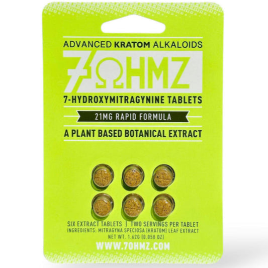 7 Ohmz 7-Hydroxymitragynine - 21mg Rapid Formula - 1 or 6 Ct Tabs [K-7O-21]