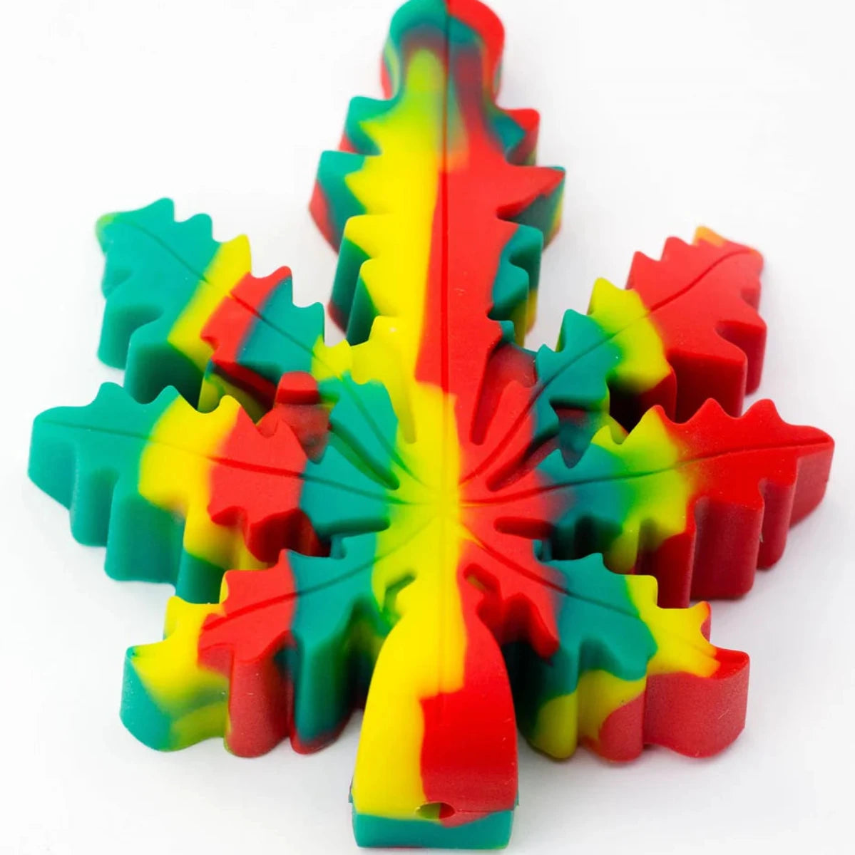 4.2" Silicone Leaf Pipe w/ Glass Bowl - Assorted Colors [HP-S-420]