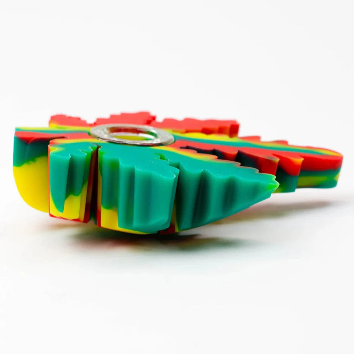 4.2" Silicone Leaf Pipe w/ Glass Bowl - Assorted Colors [HP-S-420]