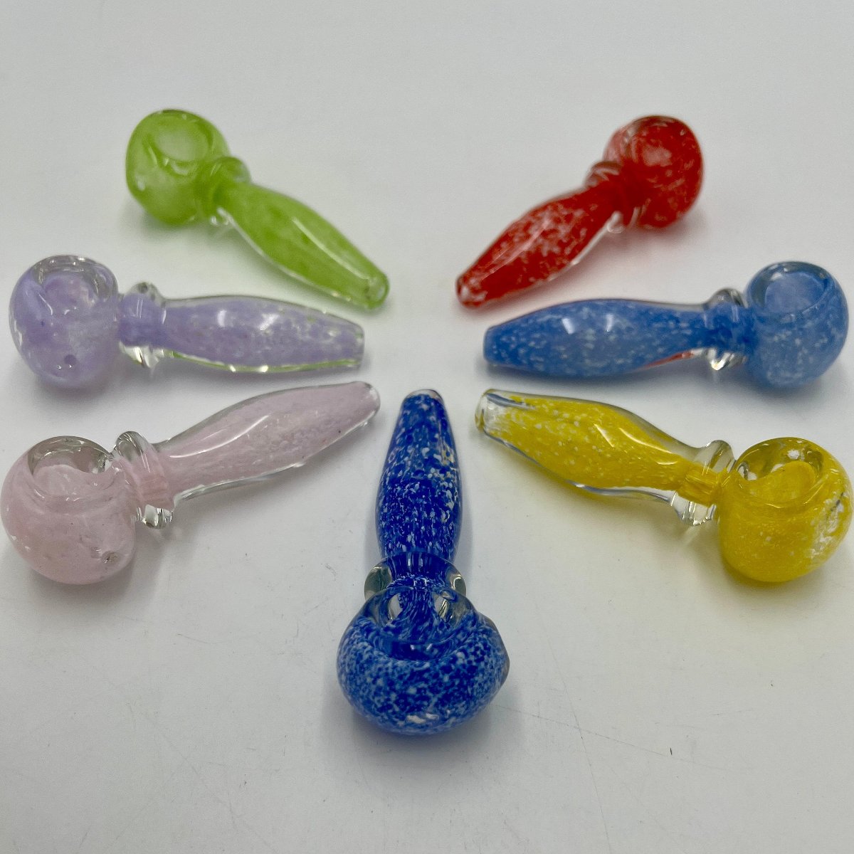 3.5” - 4" Glass Frit Hand Pipe - Assorted Colors[HP-G-232]