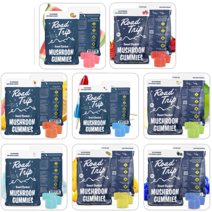 Road Trip Desert Stardust Magic Mushroom Gummies - THC Free - Now Available In All 8 Flavors! [C-RT-G]