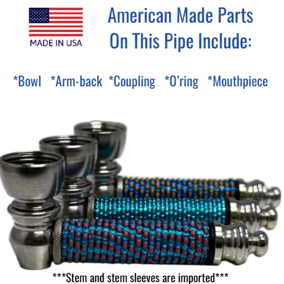 3" Metal Hand Pipe - Assorted Colors [HP-M-AN92]