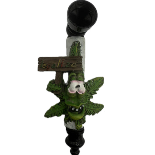 3.75” Hand Painted Creature Pipe - Legalize Bud [HP-C-65]