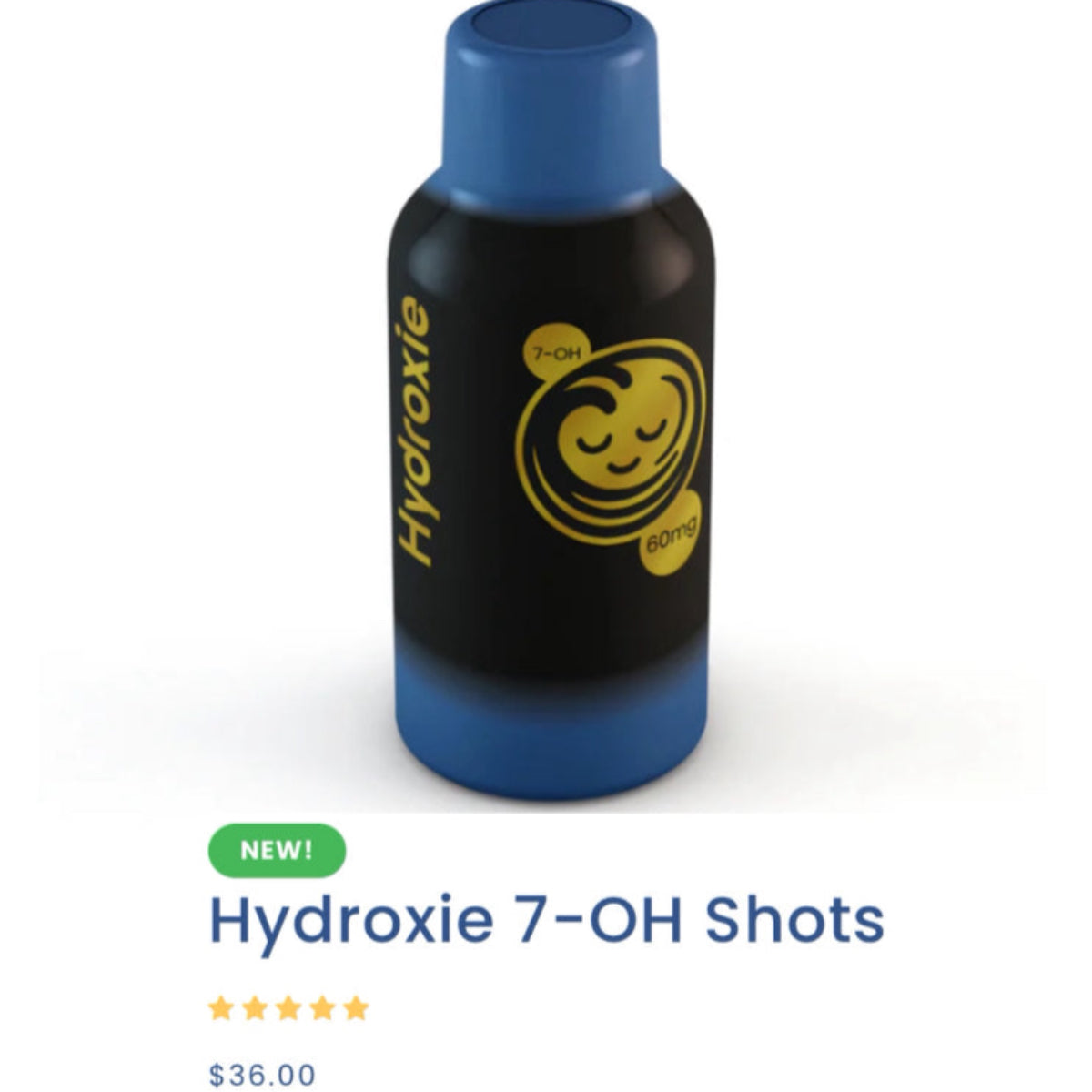Hydroxie's 7-OH Extra-High-Strength Instant Release Shots – 60mg (8 servings) [K-H7-Black-S]