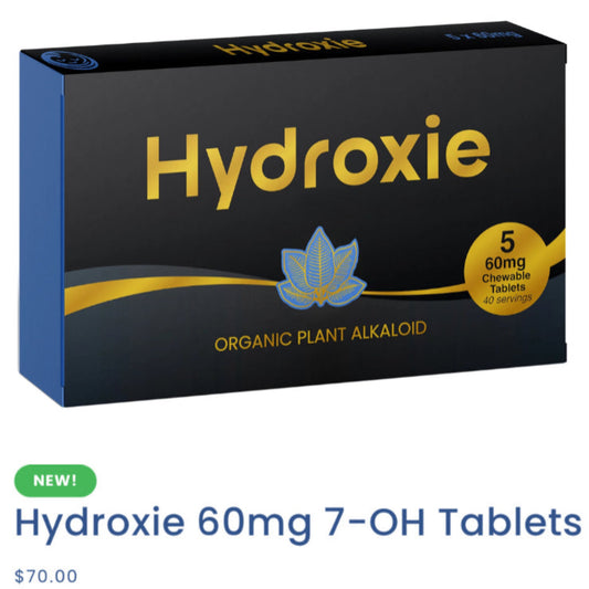 Hydroxie's 7-OH Extra-High-Strength Instant Release 5 Ct. Tabs - 60mg (40 Servings) [K-H7-Black]