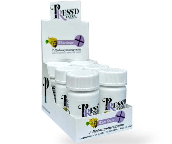 Press’d - Extra Strength 7-OH - 30 Ct 40mg Tabs - 3 Flavors [K-PR-40-30C]