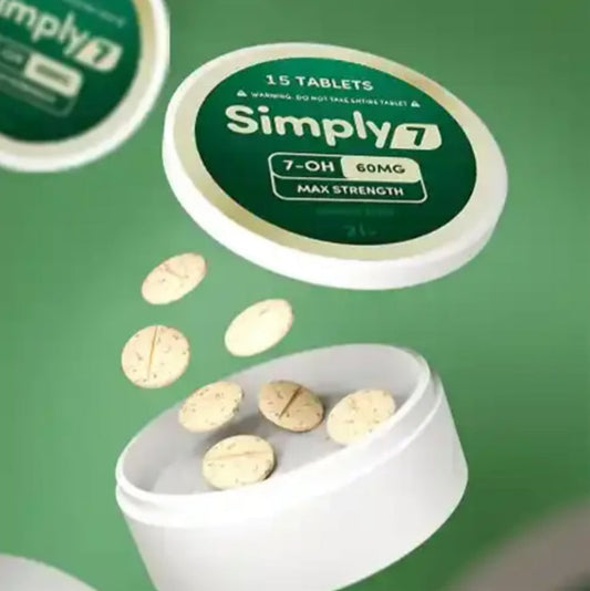 Simply7 - 30mg & NEW 60mg 7-OH Tabs - 15 Ct - Lemon Mint Flavor [K-S7-30-15C]