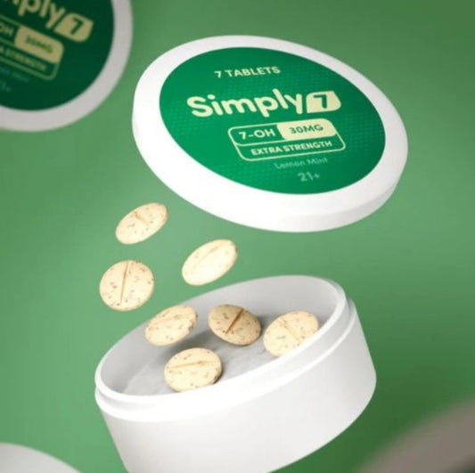 Simply7 - 30mg & NEW 60mg 7-OH Tabs - 15 Ct - Lemon Mint Flavor [K-S7-30-15C]