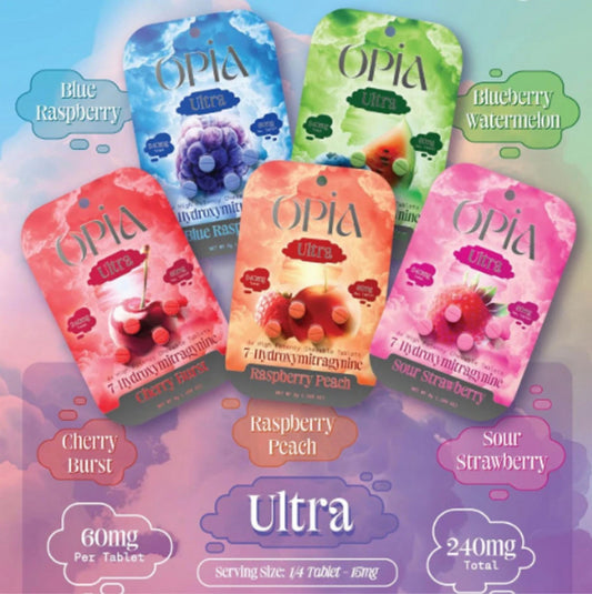 Opia - NEW ULTRA 60mg 7-OH Tabs - 4 Ct - 5 Flavors [K-OPIA XX]
