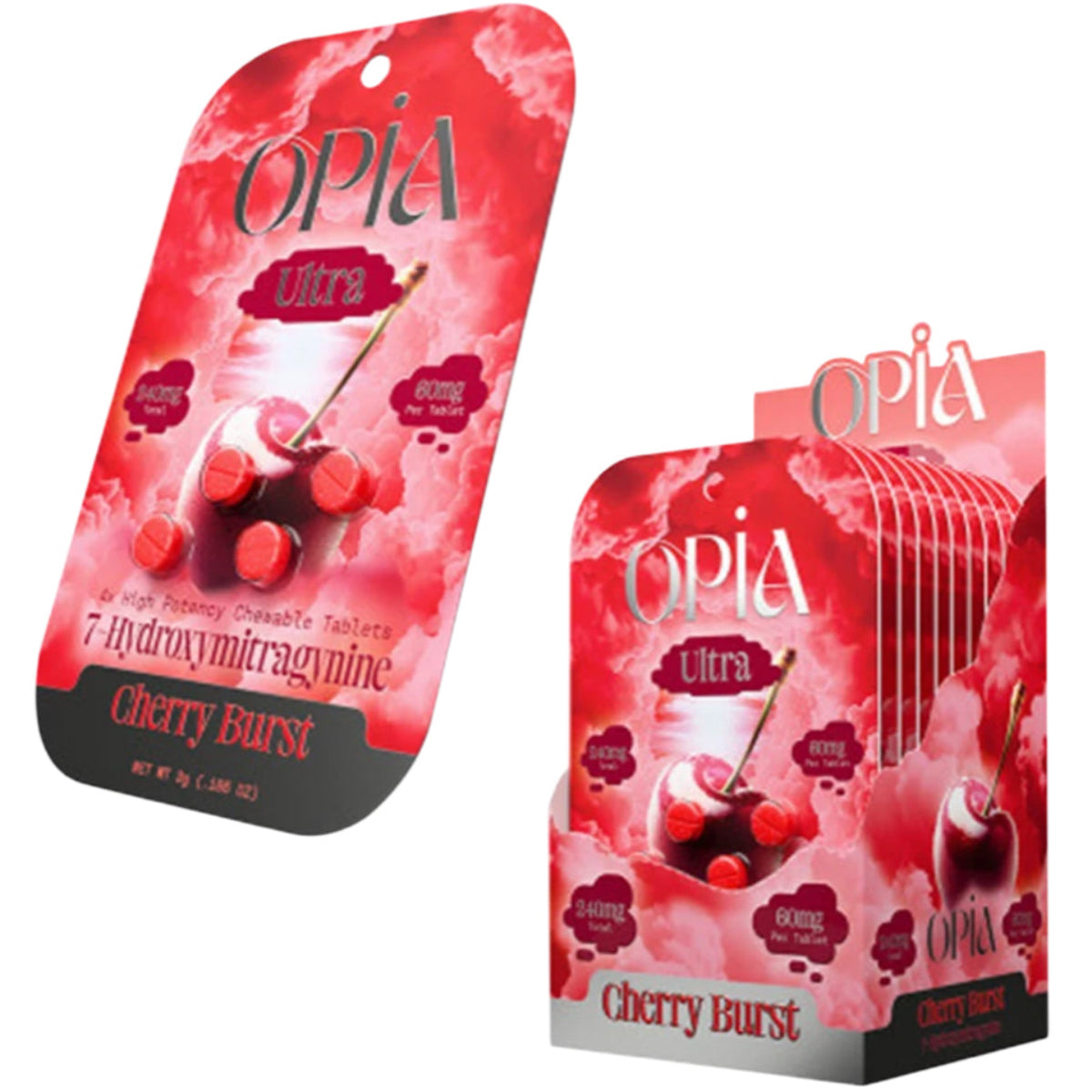 Opia - NEW ULTRA 60mg 7-OH Tabs - 4 Ct - 5 Flavors [K-OPIA XX]
