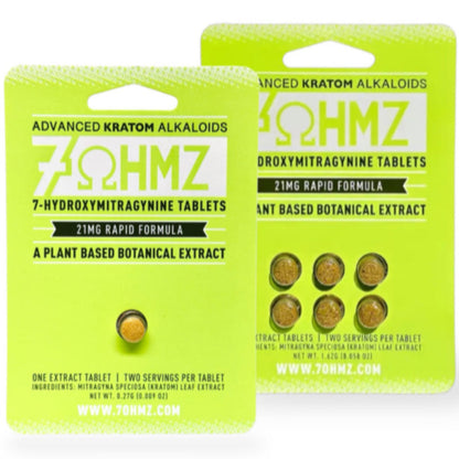 7 Ohmz 7-Hydroxymitragynine - 21mg Rapid Formula - 1, 3 or 6 Ct Tabs [K-7O-21]