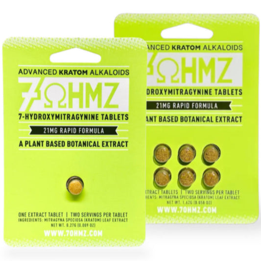 7 Ohmz 7-Hydroxymitragynine - 21mg Rapid Formula - 1, 3 or 6 Ct Tabs [K-7O-21]