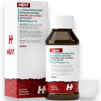 NEW Sippin Syrup Straight HEAT 7-OH - 60mg Bottle - 4 Servings - 3 Flavors [K-HS]