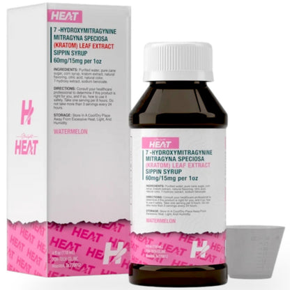 NEW Sippin Syrup Straight HEAT 7-OH - 60mg Bottle - 4 Servings - 3 Flavors [K-HS]