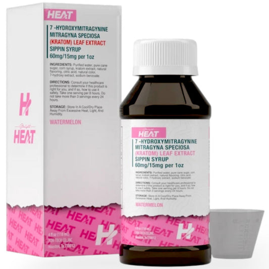 NEW Sippin Syrup Straight HEAT 7-OH - 60mg Bottle - 4 Servings - 3 Flavors [K-HS]
