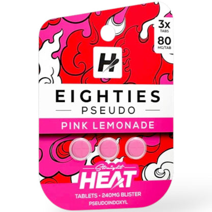 NEW Straight HEAT EIGHTIES PSEUDO 7-OH- 80mg Tabs - 3 Ct - 4 Flavors! [K-H8P-3C]