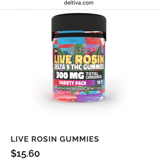 Deltiva Dispensary Grade Live Rosin 150mg D9 - Compliant (Under 0.3% THC) [C-DV-RG]