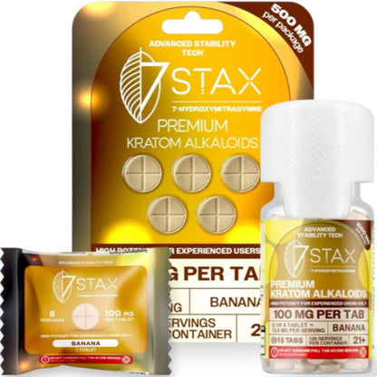 7Stax Extreme Premium 7-OH - 8 Servings Per 100mg Tab - 3 Sizes & 5 Flavors [K-7Stax]