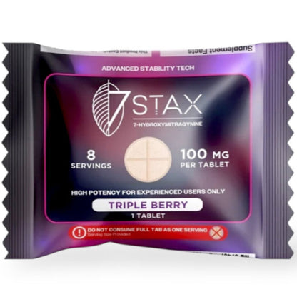 7Stax Extreme Premium 7-OH - 8 Servings Per 100mg Tab - Now 3 Sizes & 5 Flavors! [K-7Stax]