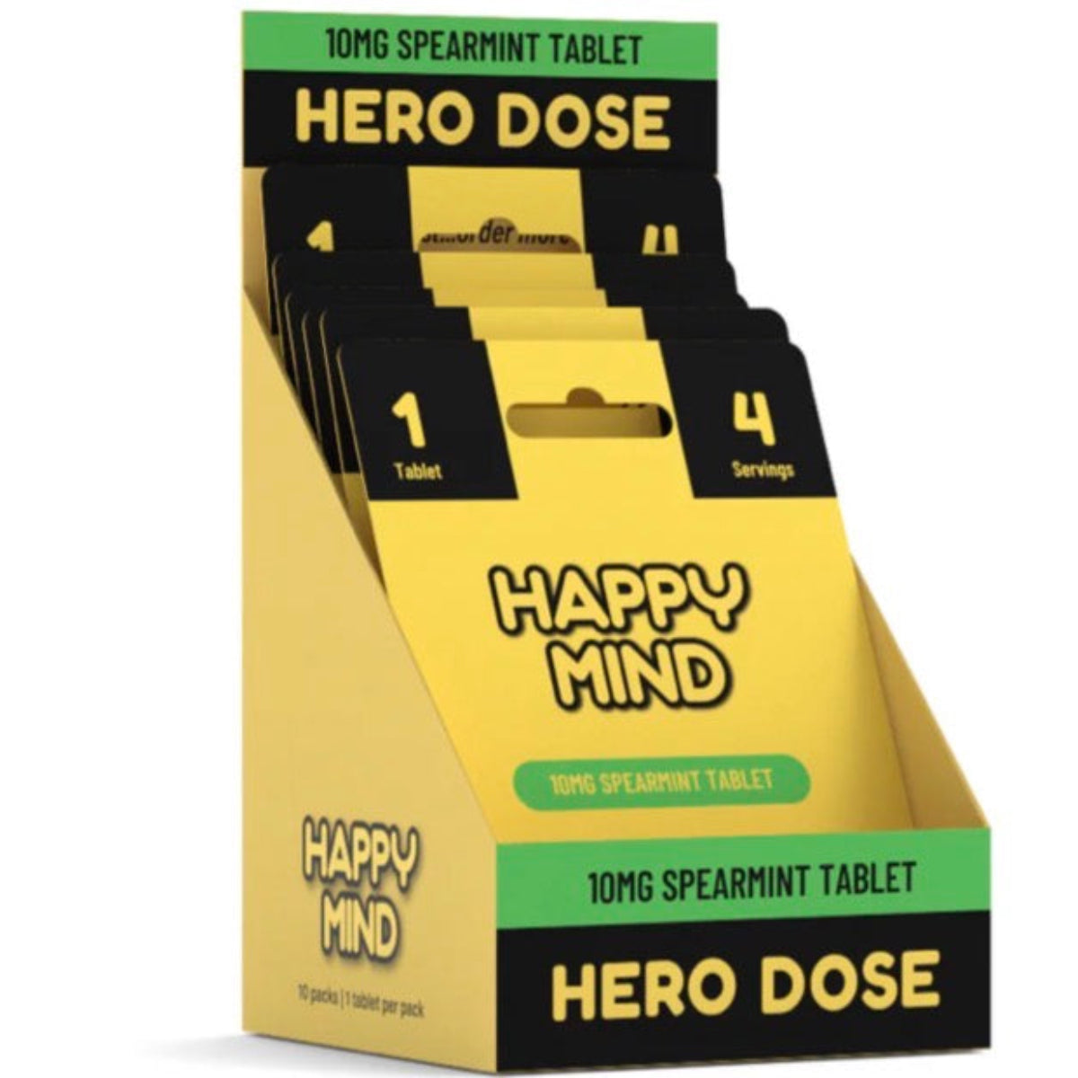 HAPPY MIND Microdosing Tabs - PSILOCYBIN, KRATOM & THC FREE- Now 3 Flavors & Sizes! [K-HM-3]