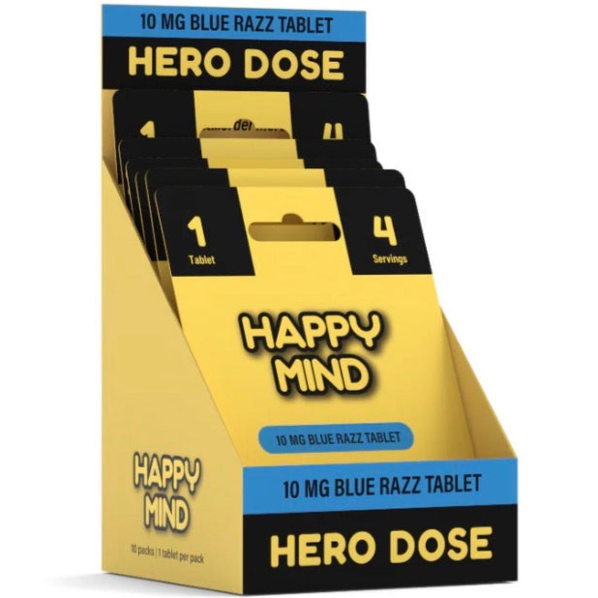 HAPPY MIND Microdosing Tabs - PSILOCYBIN, KRATOM & THC FREE- Now 3 Flavors & Sizes! [K-HM-3]