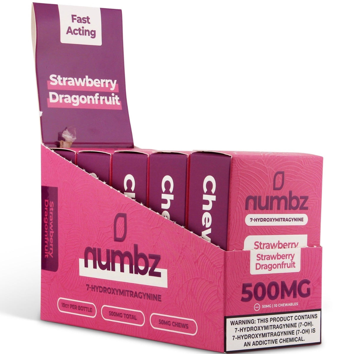 NEW Numbz 7-Hydroxymitragynine Chewable Tabs - Ten 50mg Tabs - 8 Flavors! [K-NBZ-10C]