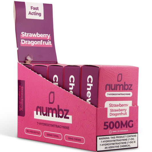NEW Numbz 7-Hydroxymitragynine Chewable Tabs - Ten 50mg Tabs - 8 Flavors! [K-NBZ-10C]