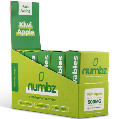 NEW Numbz 7-Hydroxymitragynine Chewable Tabs - Ten 50mg Tabs - 8 Flavors! [K-NBZ-10C]