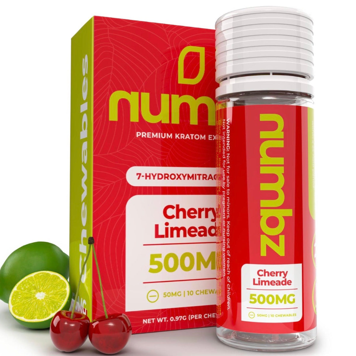NEW Numbz 7-Hydroxymitragynine Chewable Tabs - Ten 50mg Tabs - 8 Flavors! [K-NBZ-10C]