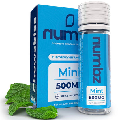NEW Numbz 7-Hydroxymitragynine Chewable Tabs - Ten 50mg Tabs - 8 Flavors! [K-NBZ-10C]